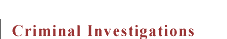 Criminal Investigations